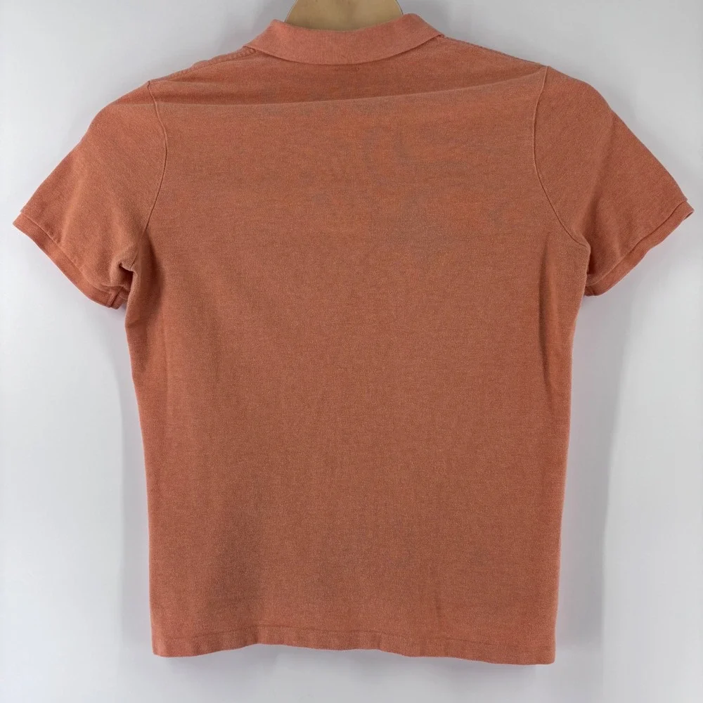 Polo Ralph Lauren Polo Shirt Mens Large Orange Classic Fit Cotton Short Sleeve